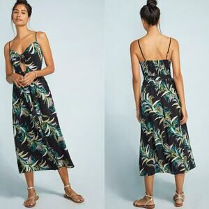 Seafolly Las Palmas Cover Up Maxi Dress Floral Beach Women Small Vacation Boho